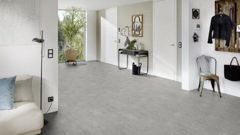 Moderna V-Solid Tile SPC / 003 Grey sandstone